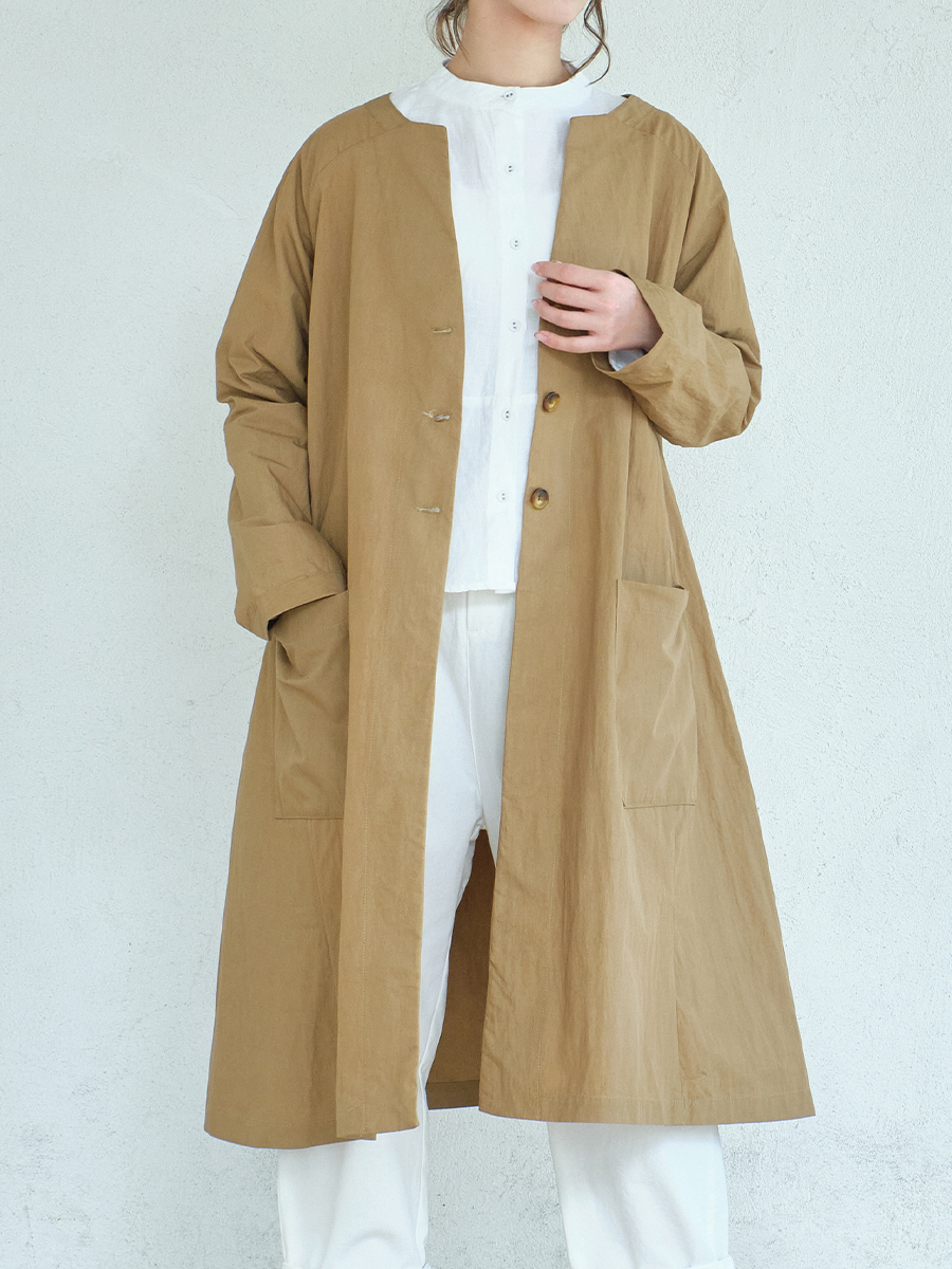 サイズ2d.hygen 21ss ワッシャーコットンハイネックコート