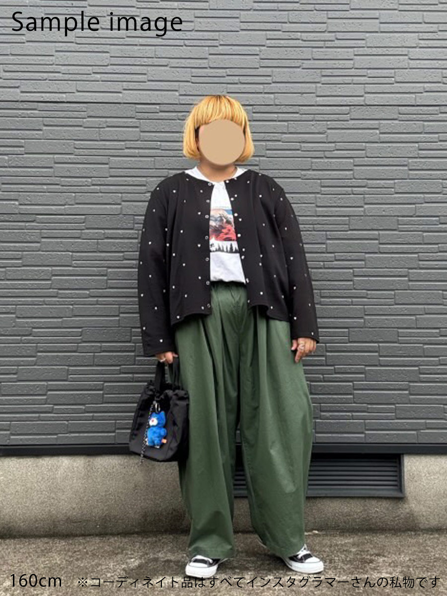 D3177カーキの160cmインスタグラマーさんの着用画像