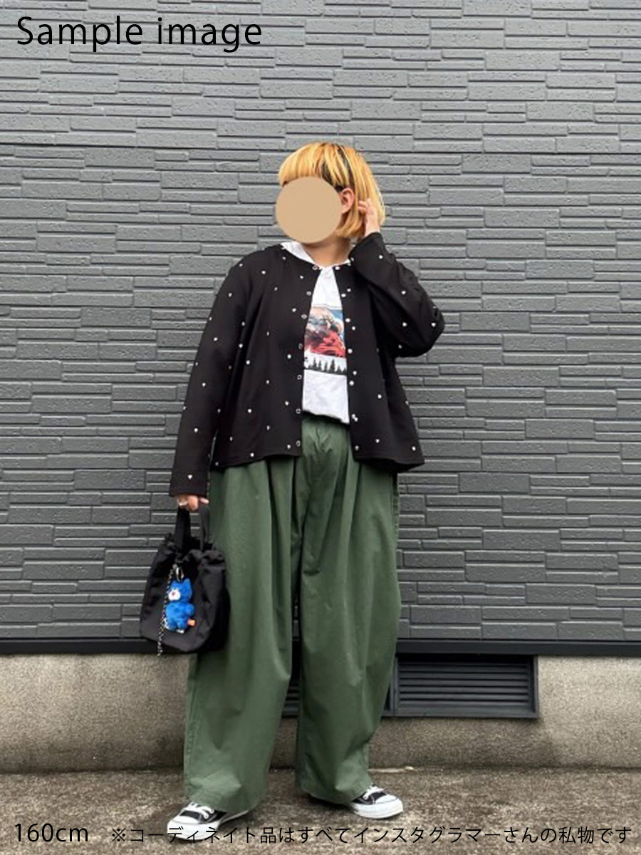 D3177カーキの160cmインスタグラマーさんの着用画像