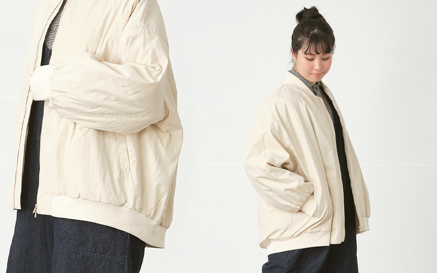 D9712アイボリー164cmモデル着用画像