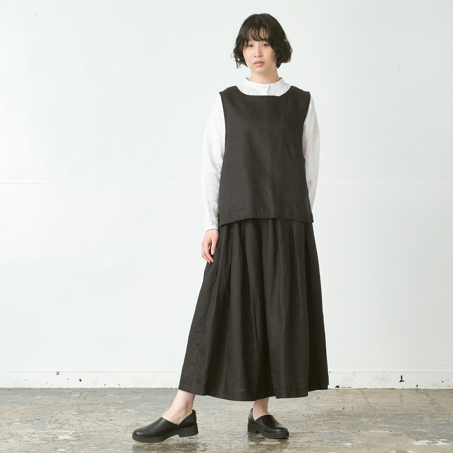 d8857ウシロスリットベスト　リネンオックスの商品画像