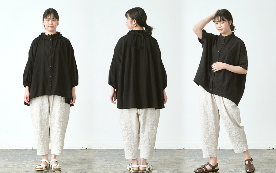 D3239テーパードパンツ Eリップルの商品画像