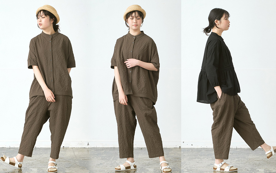 D3239テーパードパンツ Eリップルの商品画像