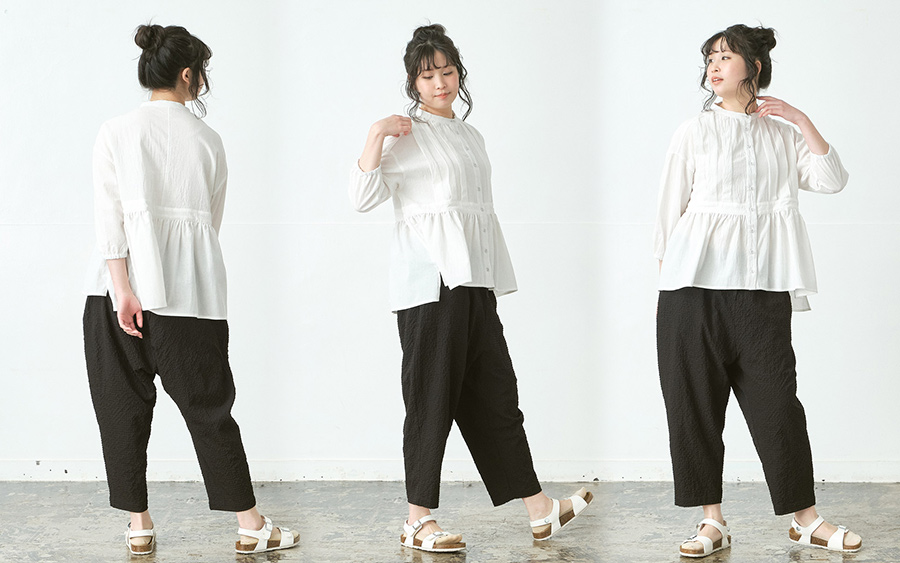 D3239テーパードパンツ Eリップルの商品画像