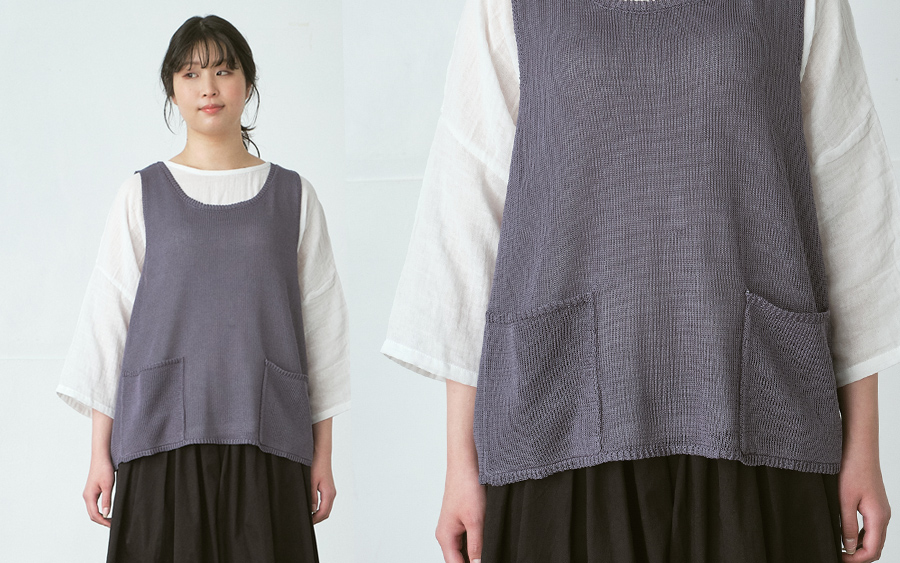 d6342前ポケットニットベストの商品画像