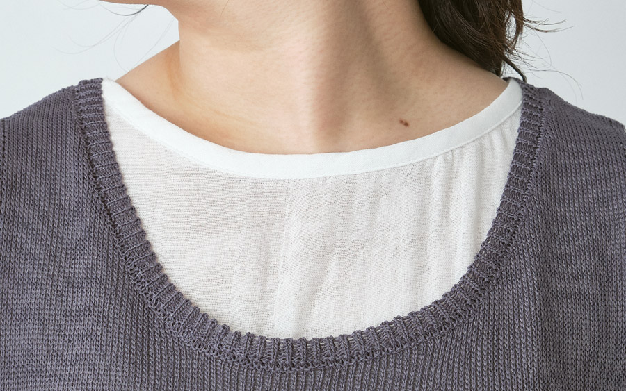 d6342前ポケットニットベストの商品画像