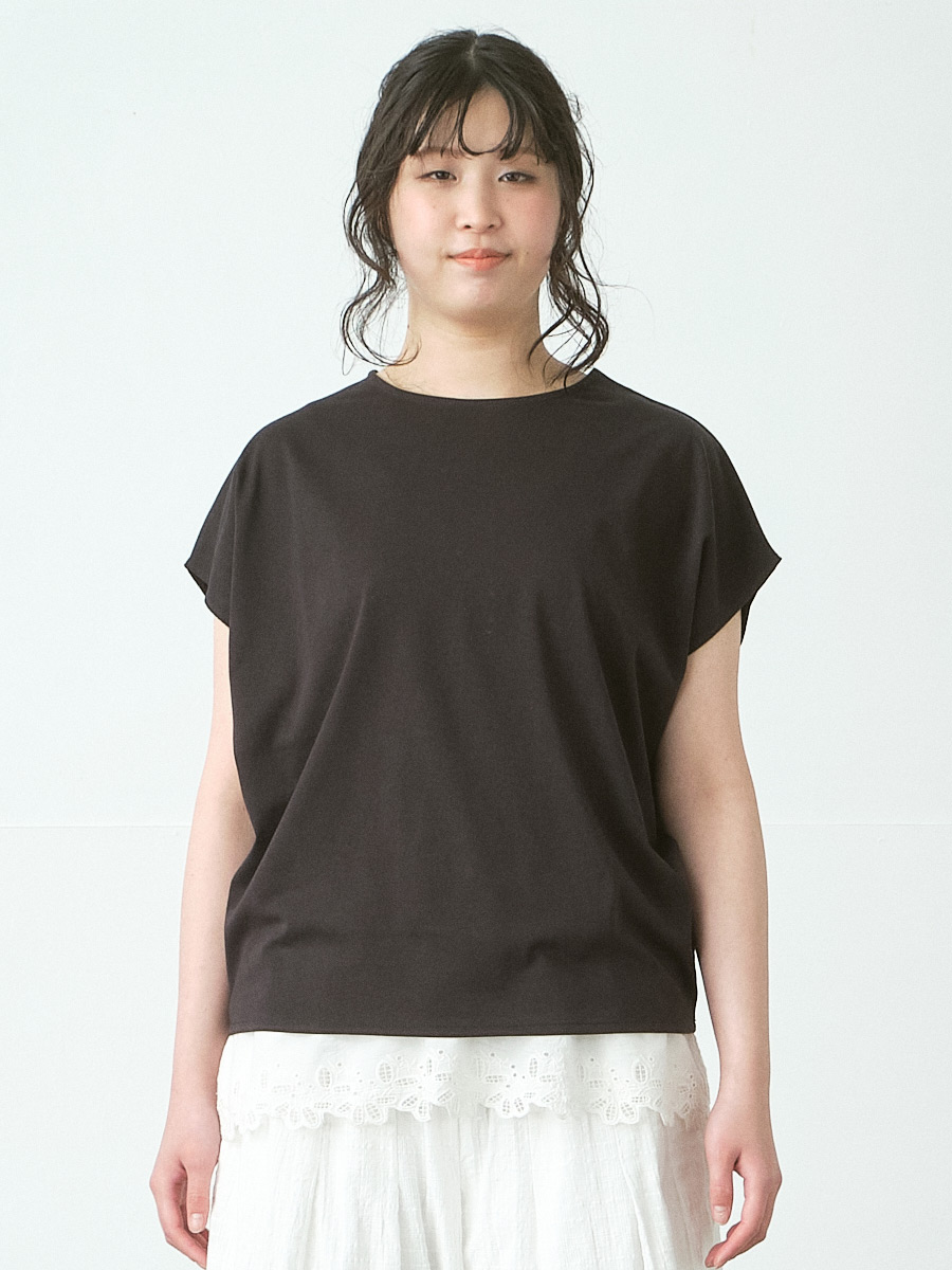 D6641ドルマンカットソー　天竺のクロの画像