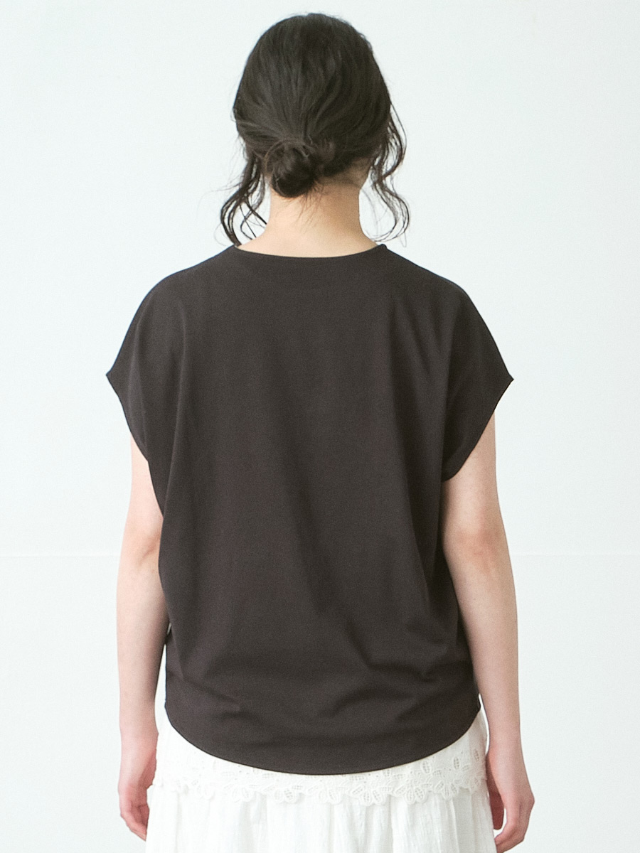 D6641ドルマンカットソー　天竺のクロの画像