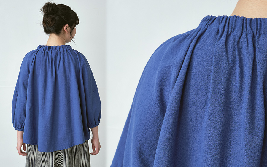 D9761スモックブラウス　綿オックスの商品画像