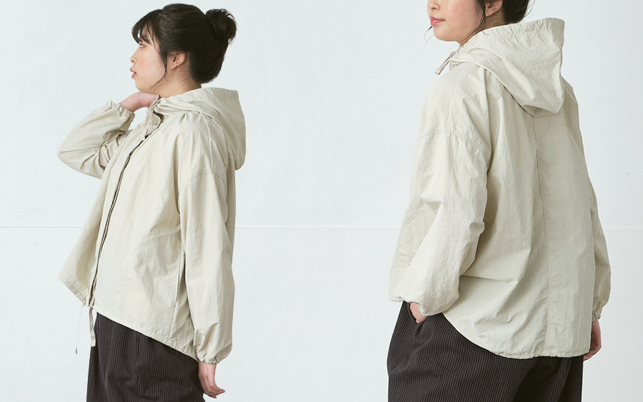 D9763フードジャケット　ナイロンワッシャーの商品画像