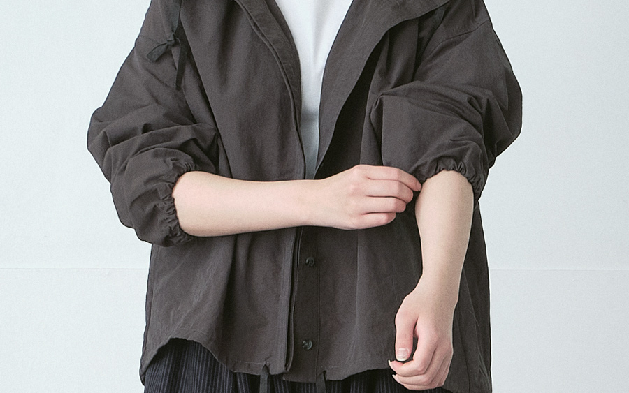 D9763フードジャケット　ナイロンワッシャーの商品画像