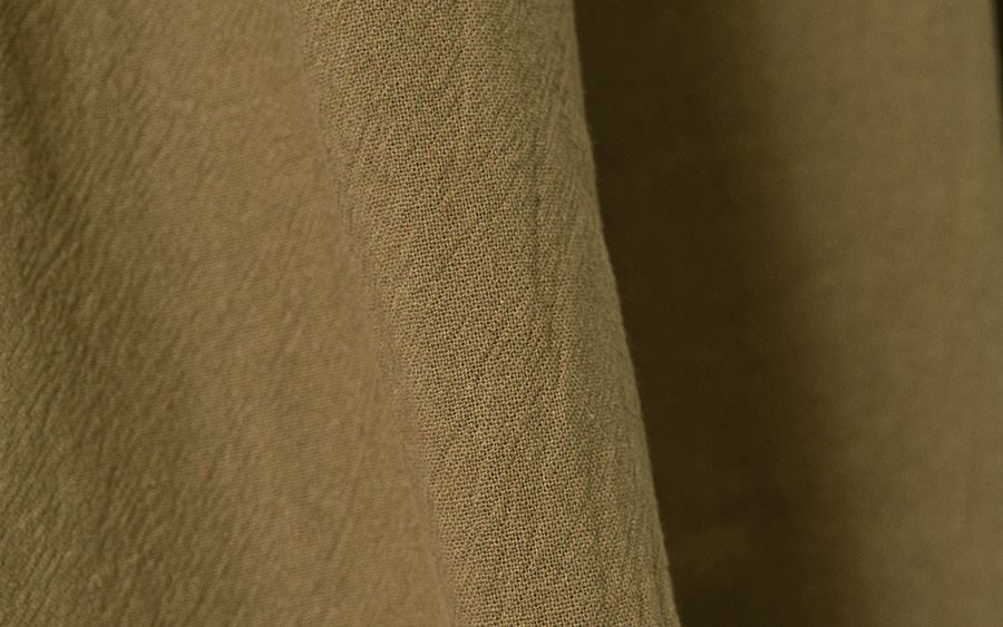 D9783フリル襟ブラウス　綿ワッシャーの商品画像