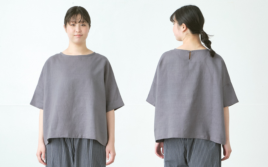 D9788プルオーバーブラウス　リネンコットンの商品画像