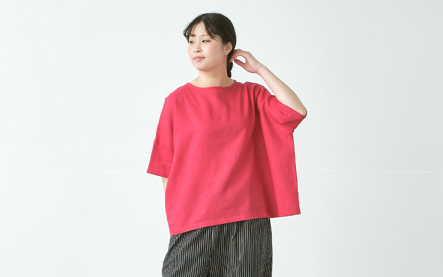 D9788プルオーバーブラウス　リネンコットンの商品画像