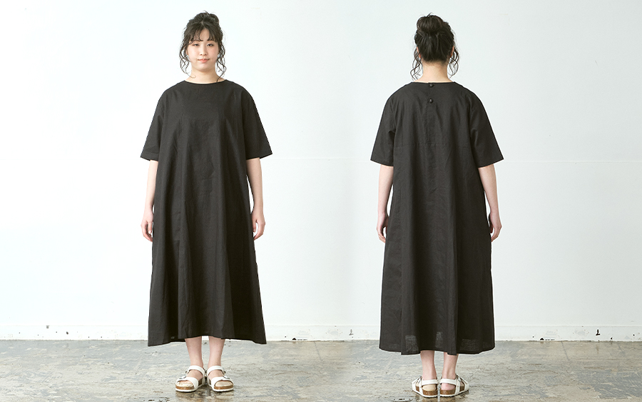 D9790Aラインワンピース　リネンコットン　の商品画像