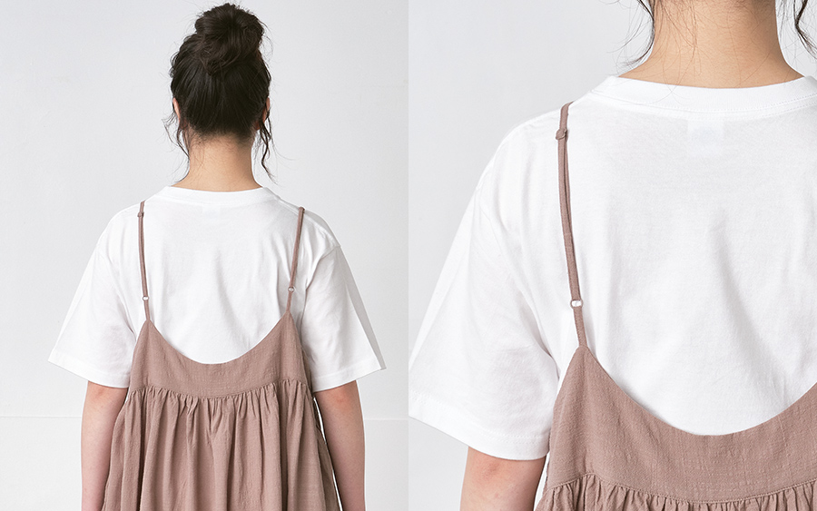 D9810キャミワンピース　綿麻混スラブワッシャーの商品画像