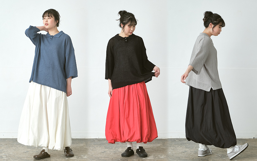 B1063バルーンスカート　40キャンブリックの商品画像