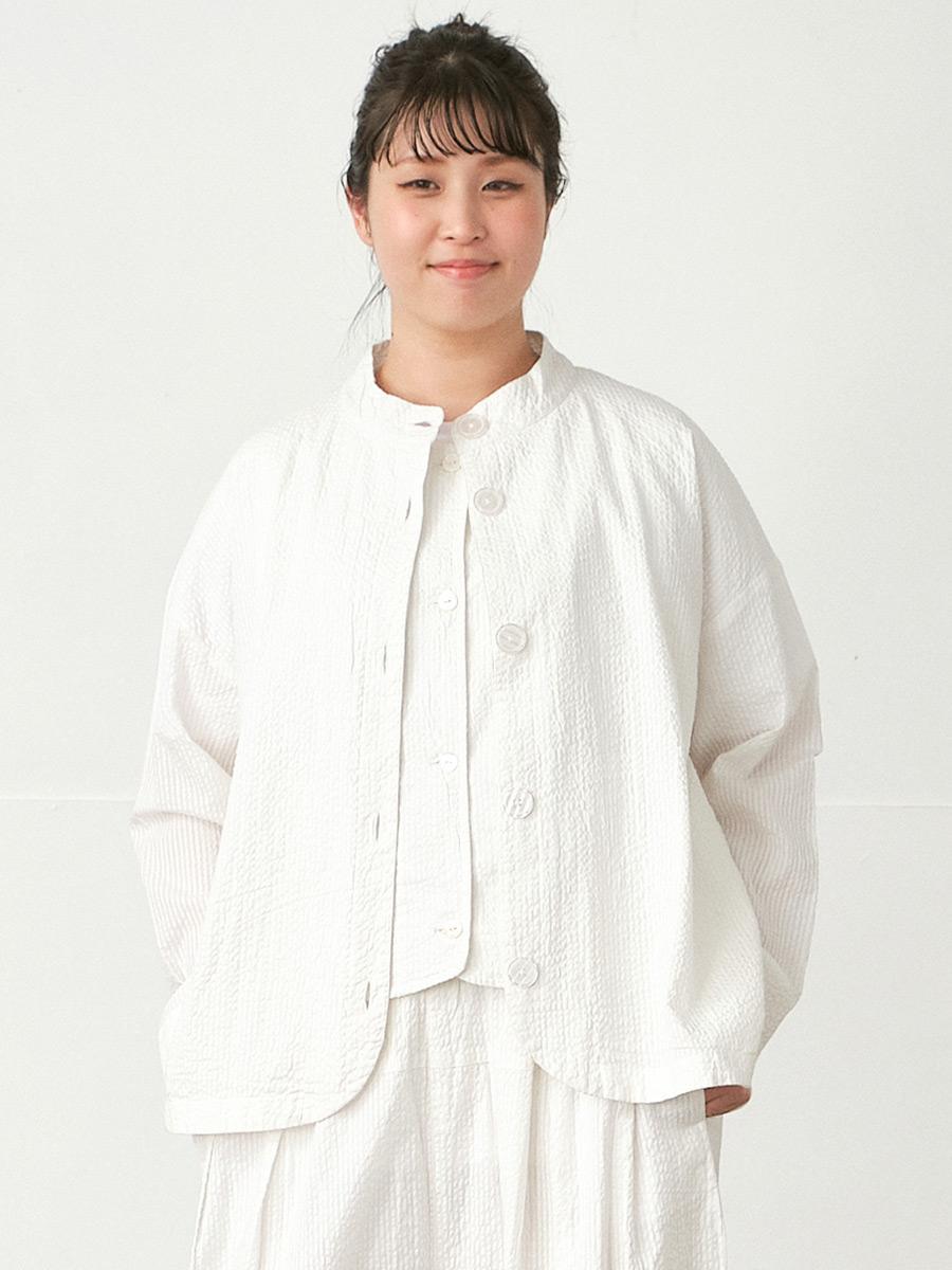 スタンドカラーシャツジャケット