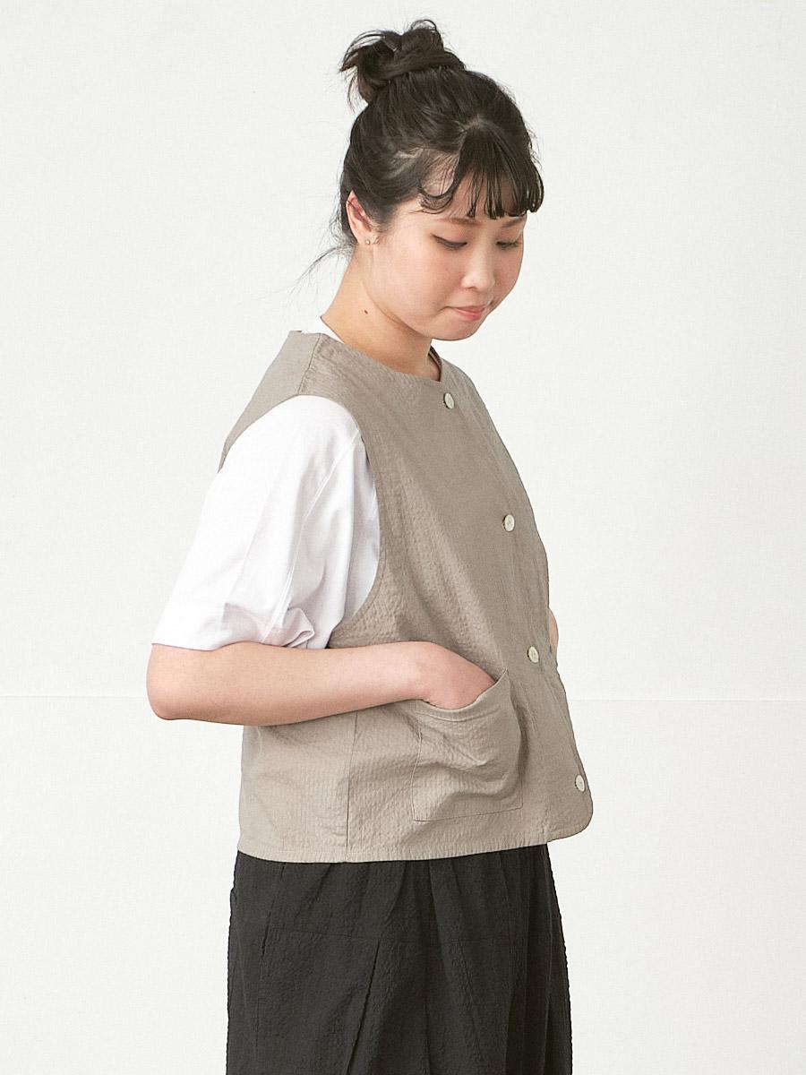 前あきポケットベスト