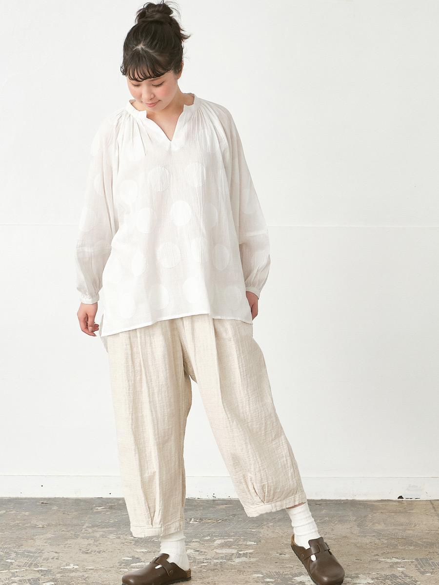 コットンボイルドットジャガード