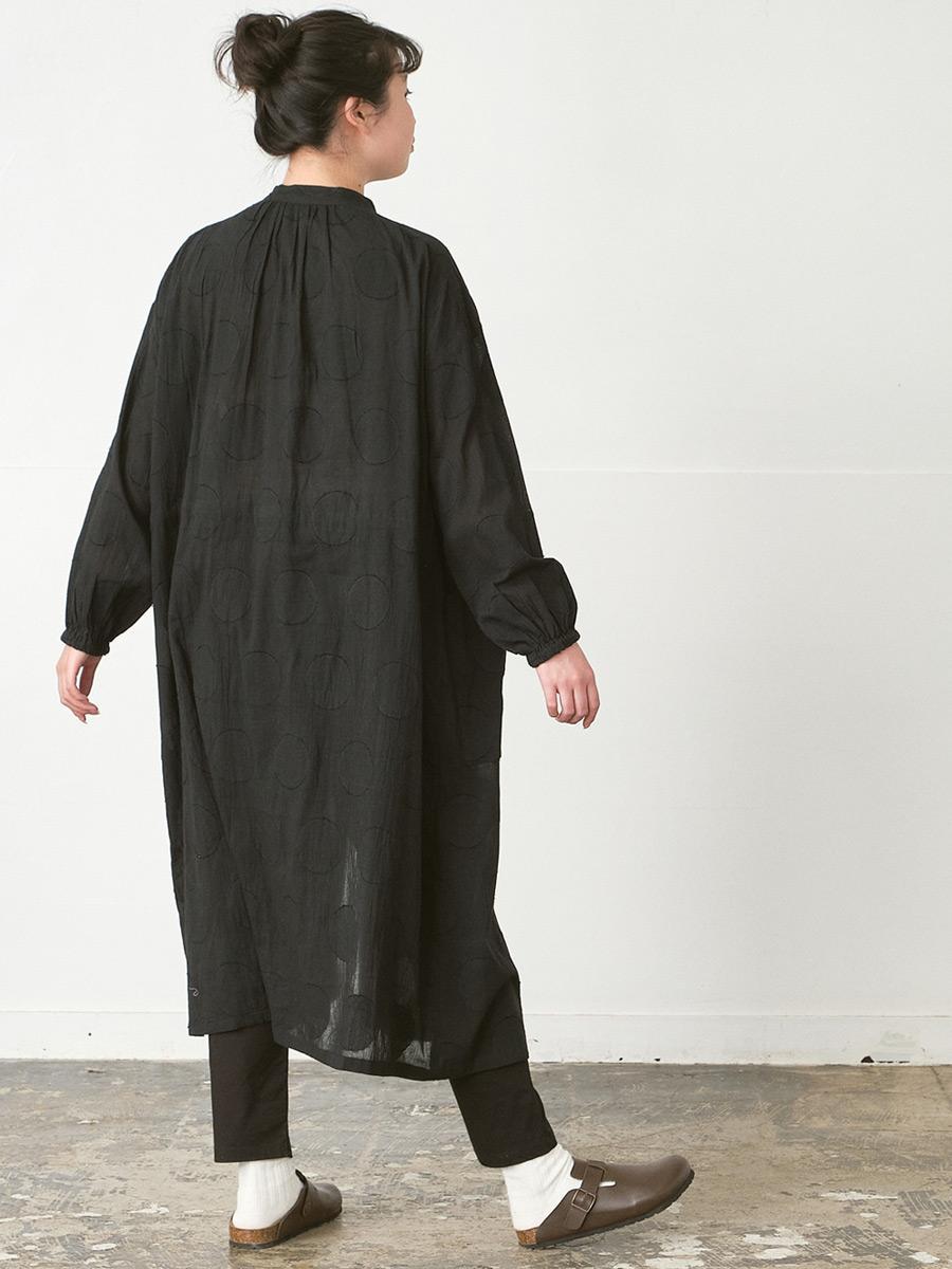 バンドカラーシャツワンピース