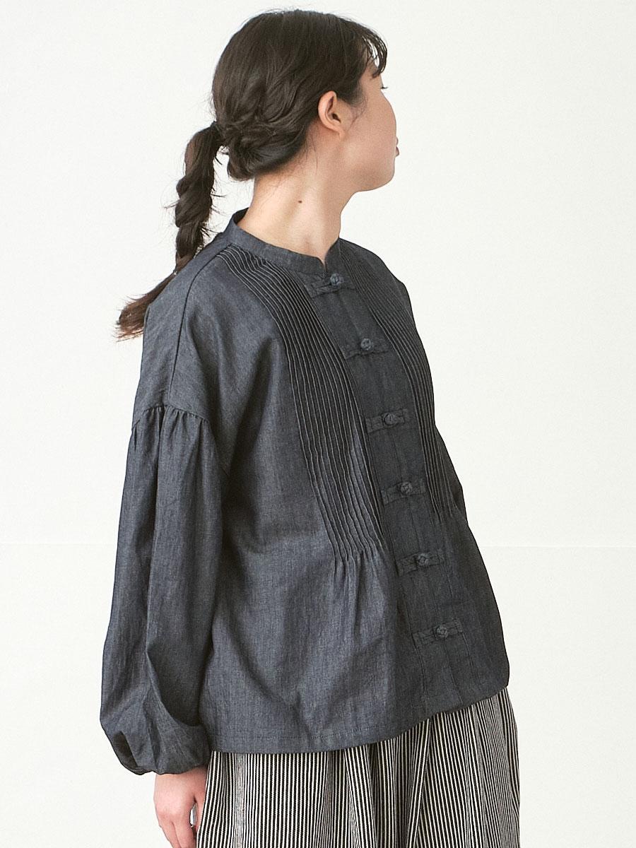 チャイナボタンブラウス