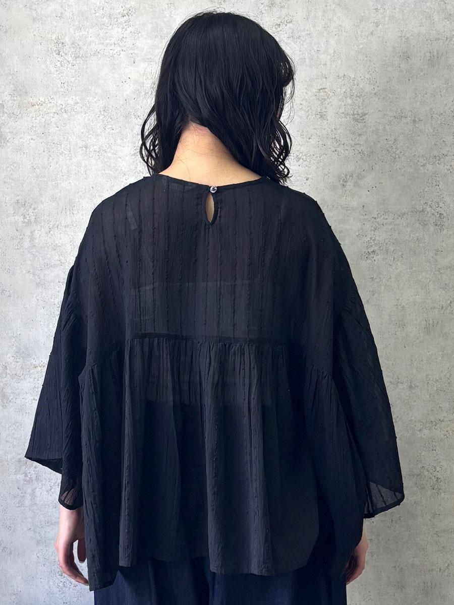 切り替えフレアブラウス