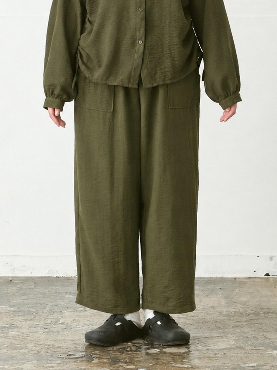 D3258R ウエストデザインパンツ リヨセルオックス