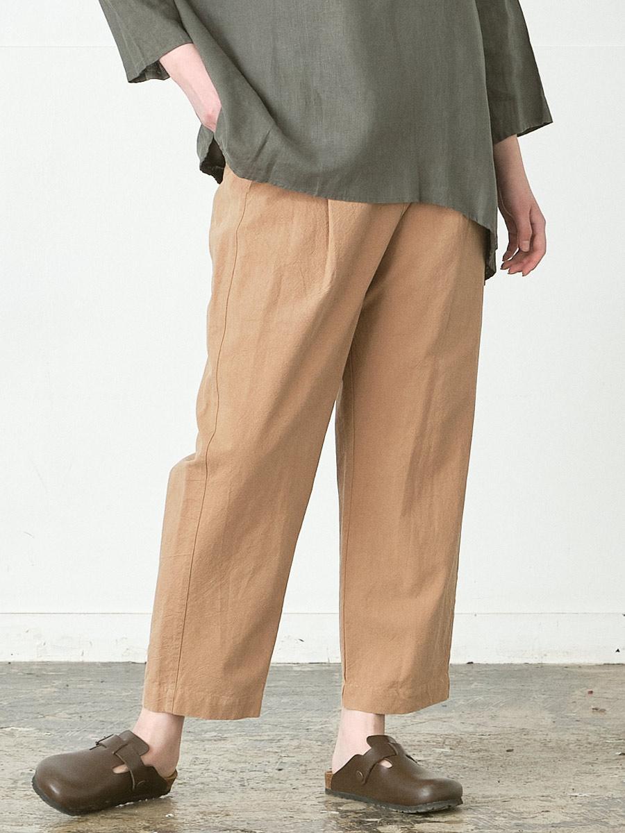 D3015 テーパードパンツ 綿ワッシャー