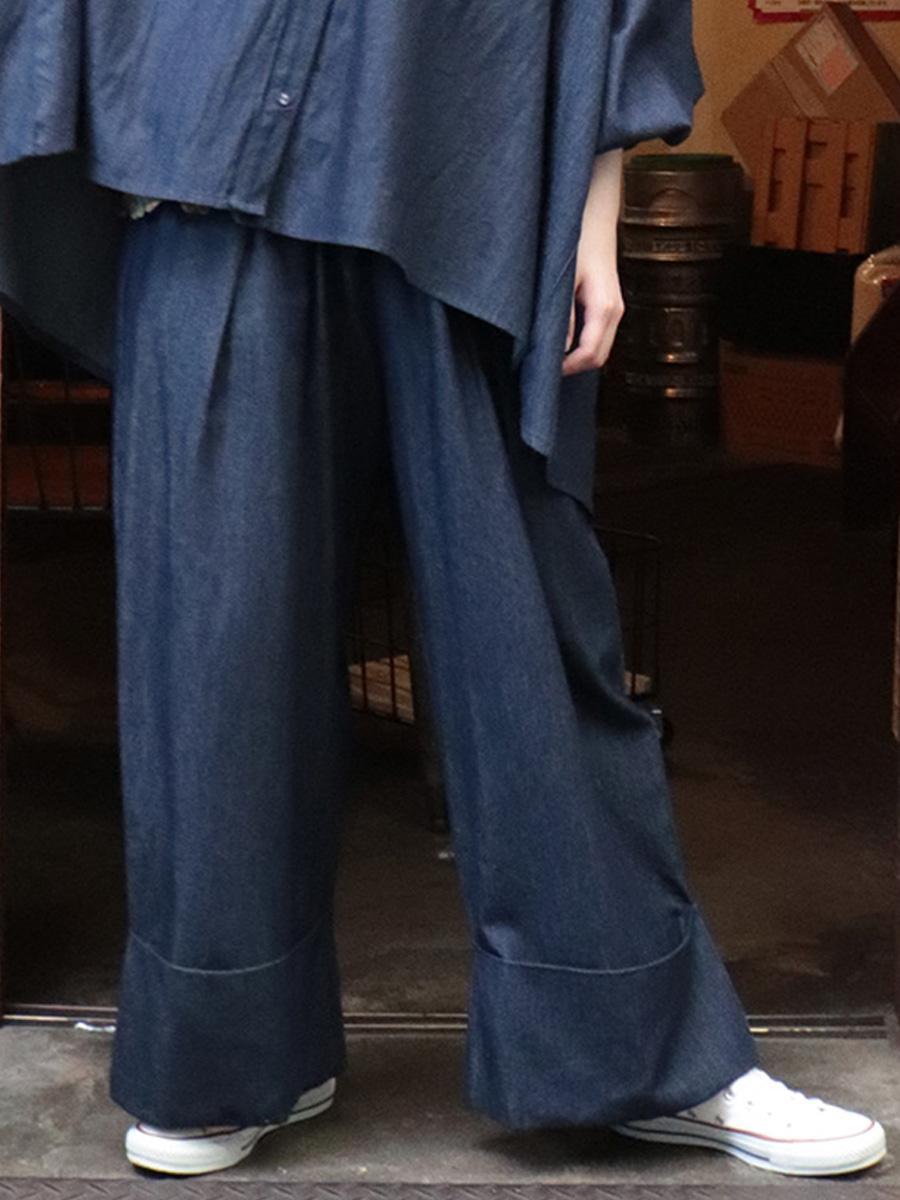 D3271 ターンバックパンツ 8オンスデニム