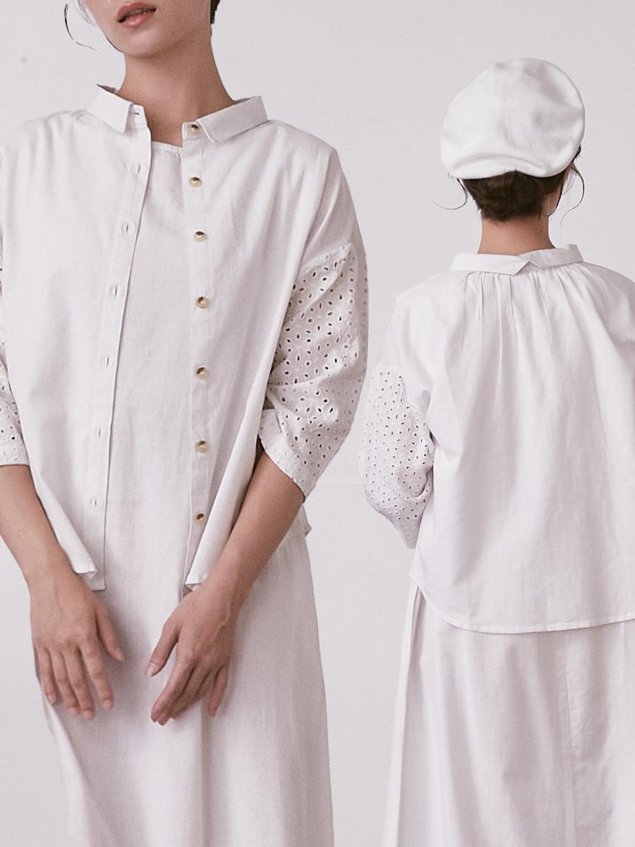 美品 gasa パフ袖ブラウス リネン オフホワイト native villge 楽天市場】リネン ブラウス（ブランド23区）の通販