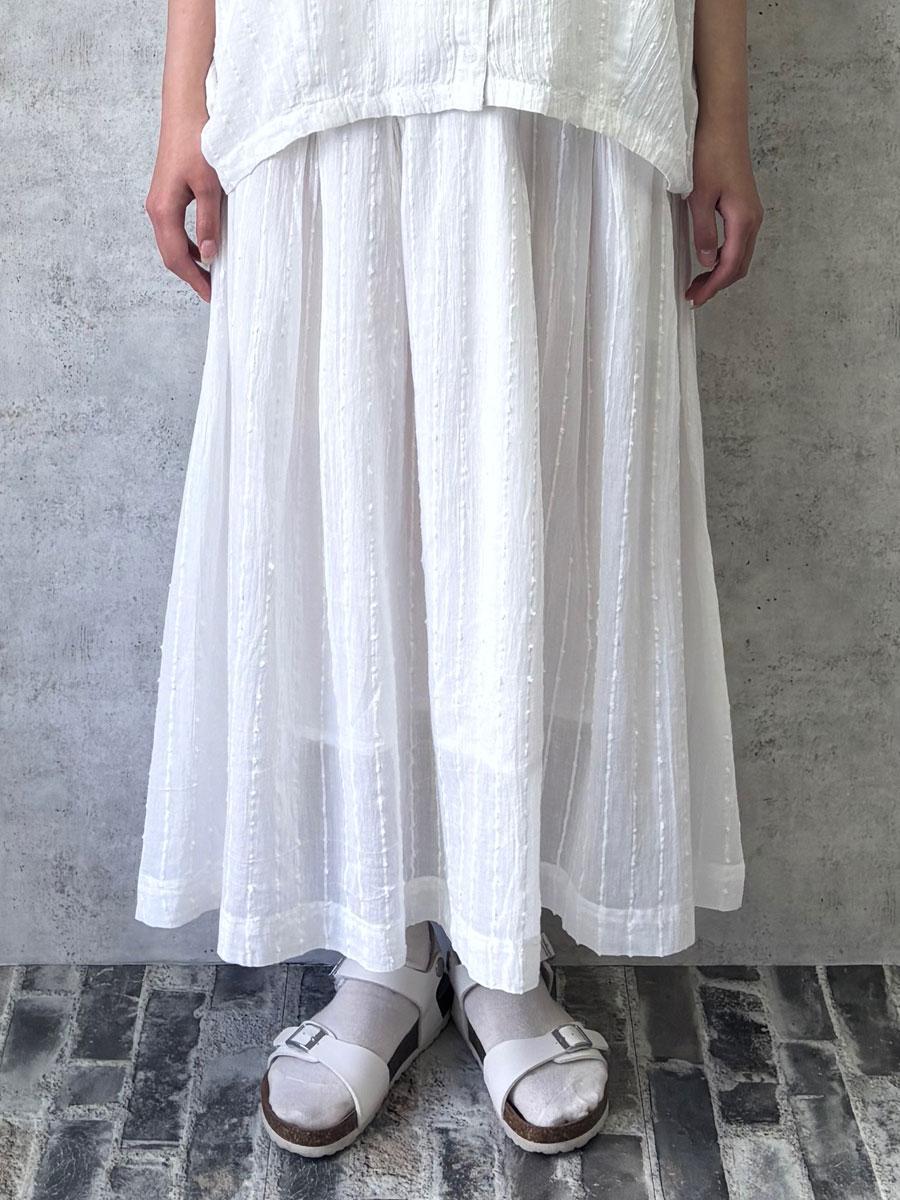 フレアスカート　綿ジャガードストライプ | palais