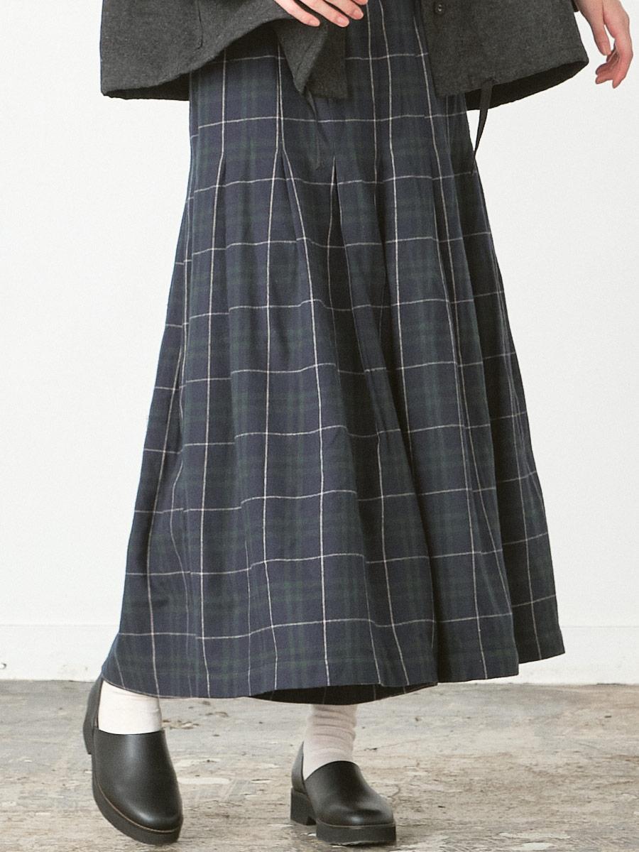 ガウチョパンツ　綿ビエラチェック