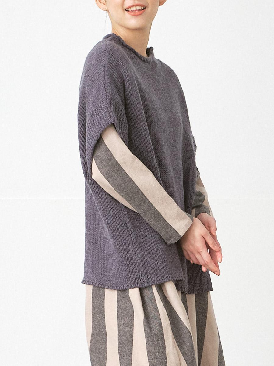 プルオーバーニットベスト　3G天竺