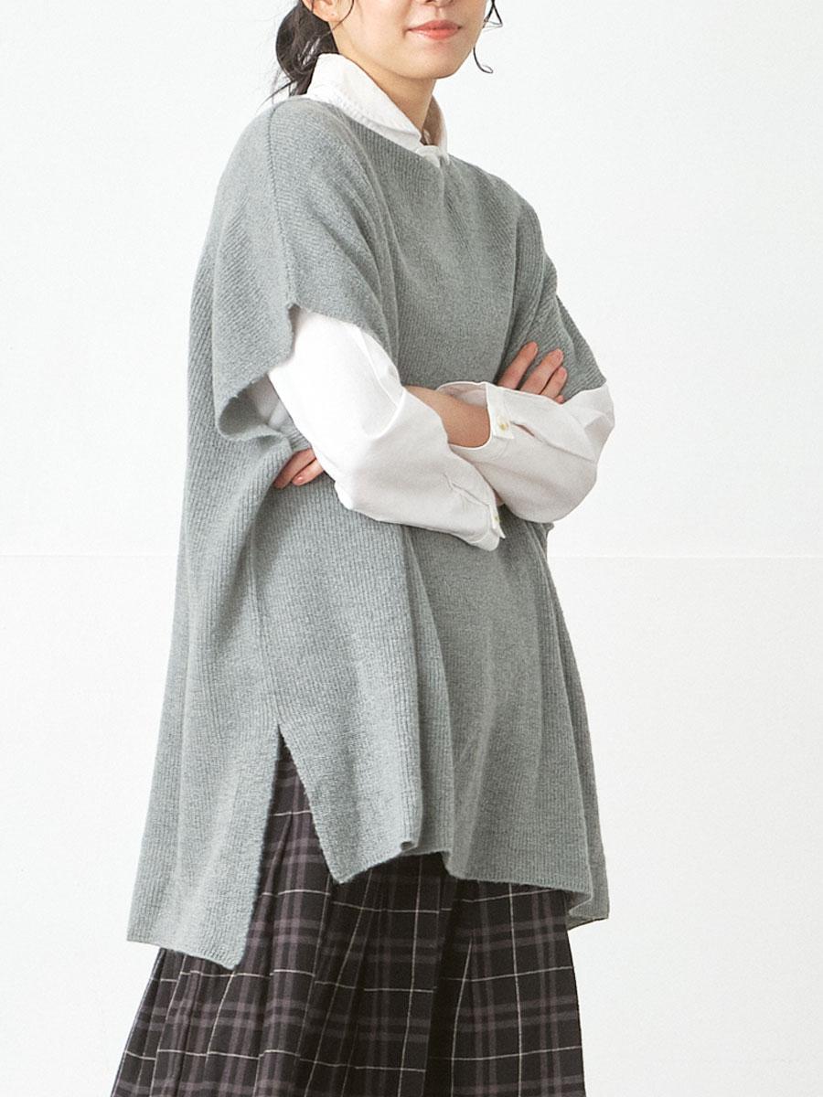 オーバーサイズニットプルオーバー　12Gアゼ