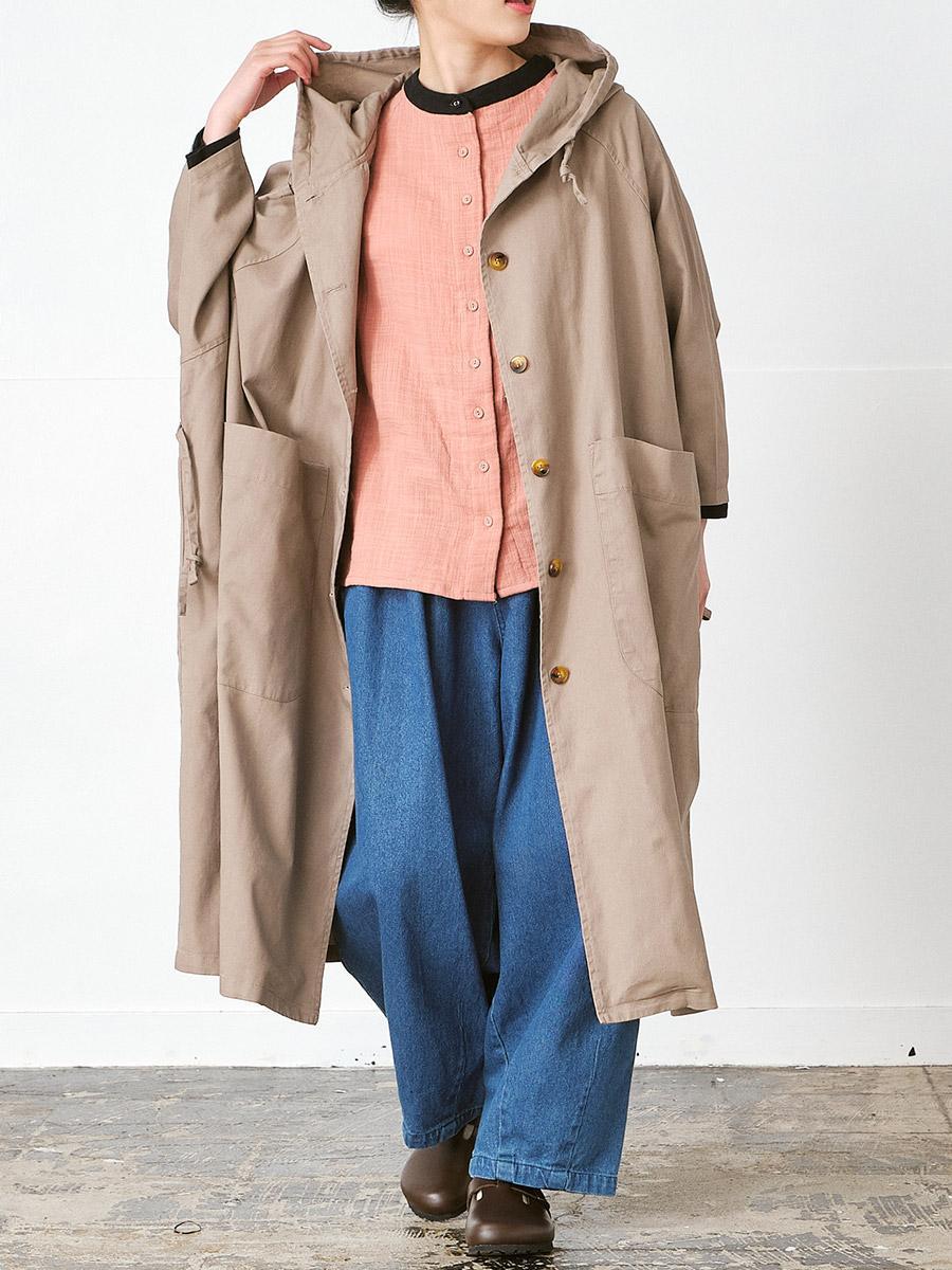 ドルマンフードコート　綿20ツイル