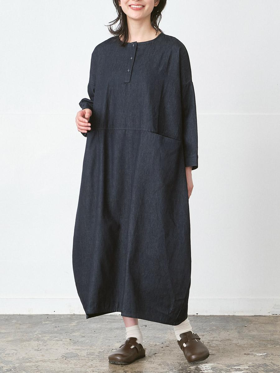 【予約】コクーンワンピース　８オンスデニム