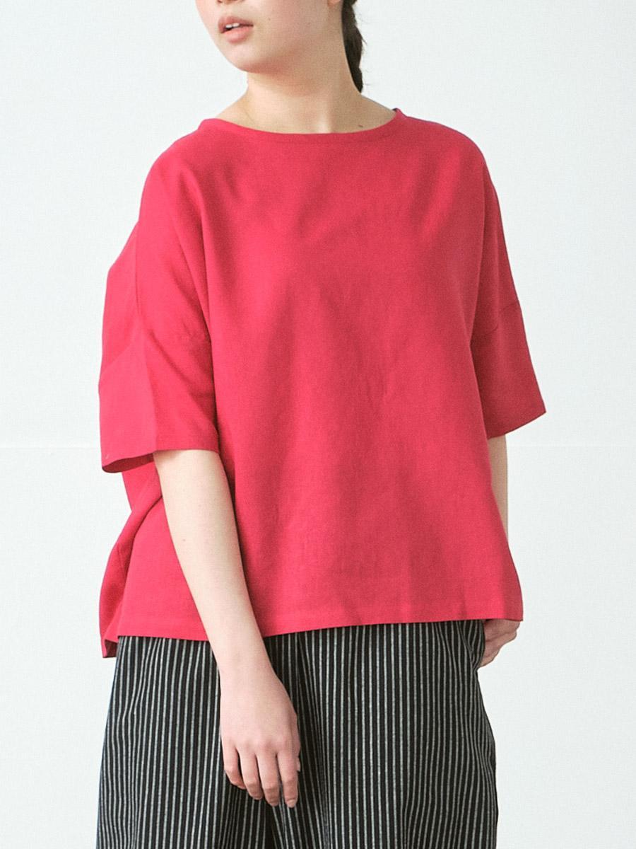 プルオーバーブラウス　リネンコットン