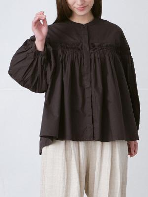 変形ピンタックブラウス 綿ポプリン | palais