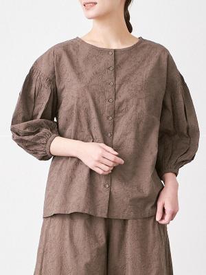 前後2WAYブラウス ローンキャンブリック総刺繍柄| palais
