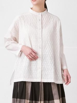 バンドカラーブラウス　ローンキャンブリック | palais 