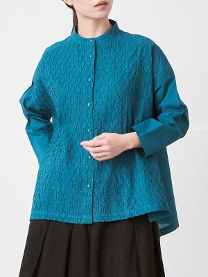 バンドカラーブラウス ローンキャンブリック | palais