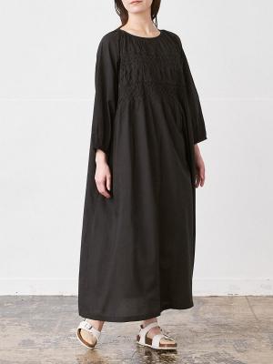 手刺繍スモックワンピース　綿ローン | palais 