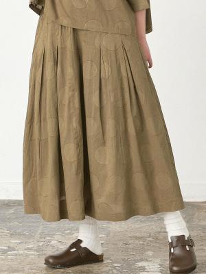 フレアスカート　コットンボイルドットジャガード| palais