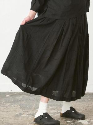 フレアスカート　コットンボイルドットジャガード| palais