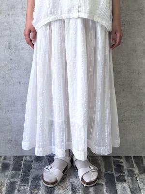 フレアスカート　綿ジャガードストライプ | palais