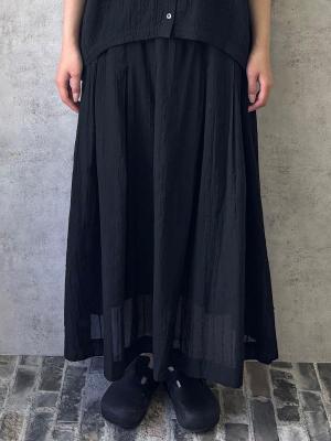 フレアスカート　綿ジャガードストライプ | palais