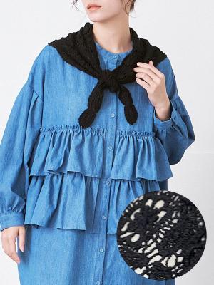 綿レーススカーフ　