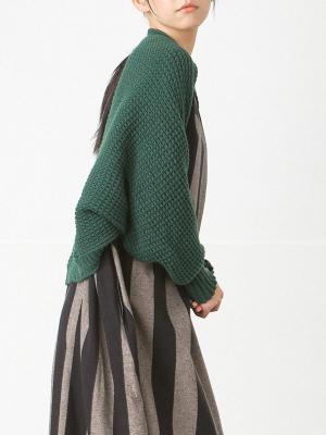 畦編みニットボレロ