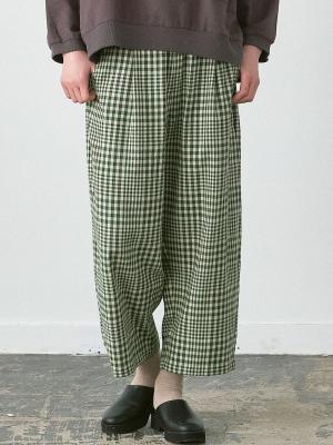テーパードパンツ 綿ビエラチェック